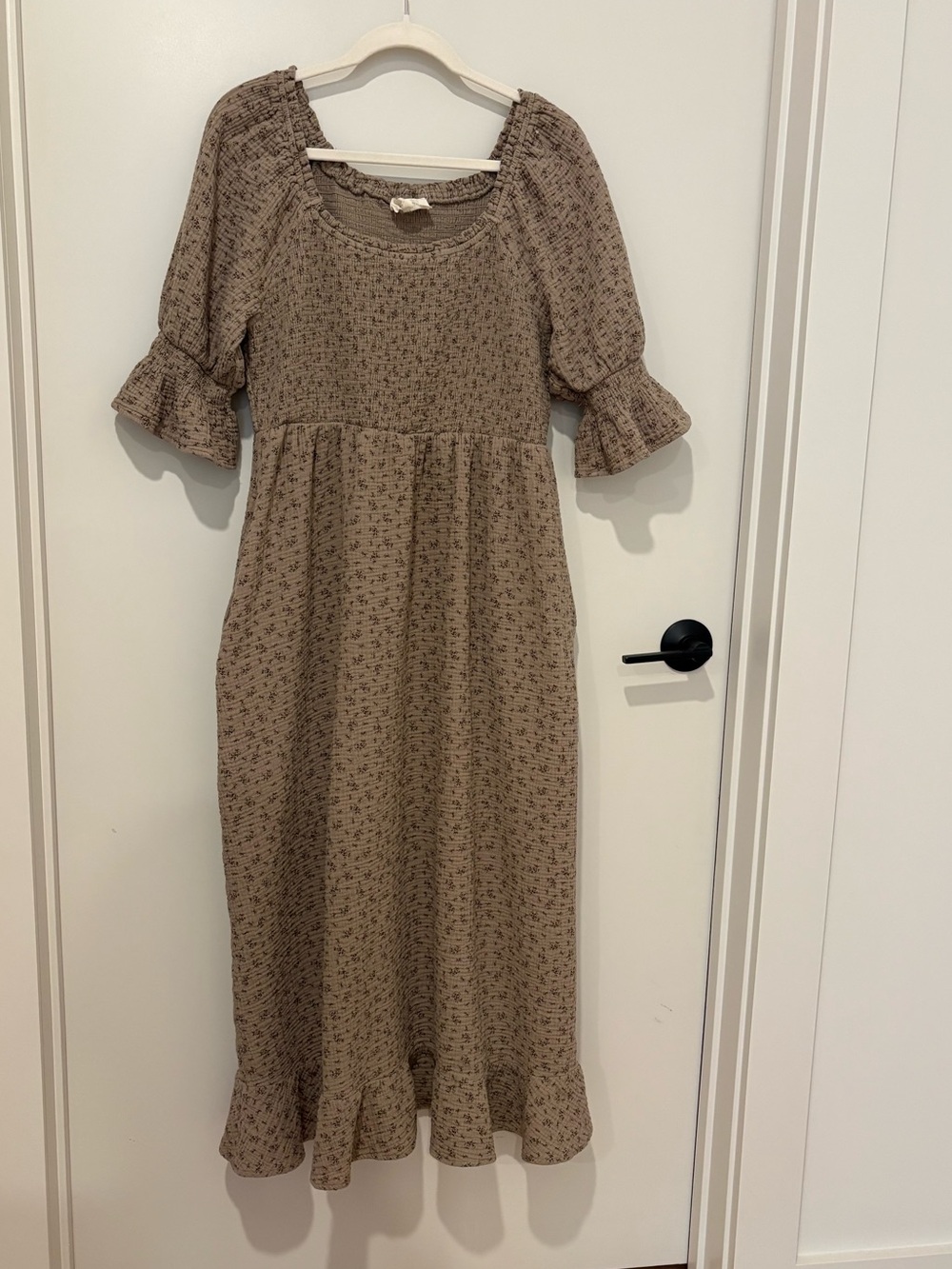 Worth Collective Cecilia 100% Cotton Maxi Dress - Olive Floral XL